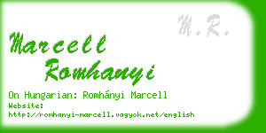 marcell romhanyi business card