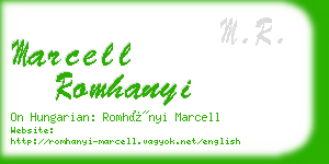 marcell romhanyi business card
